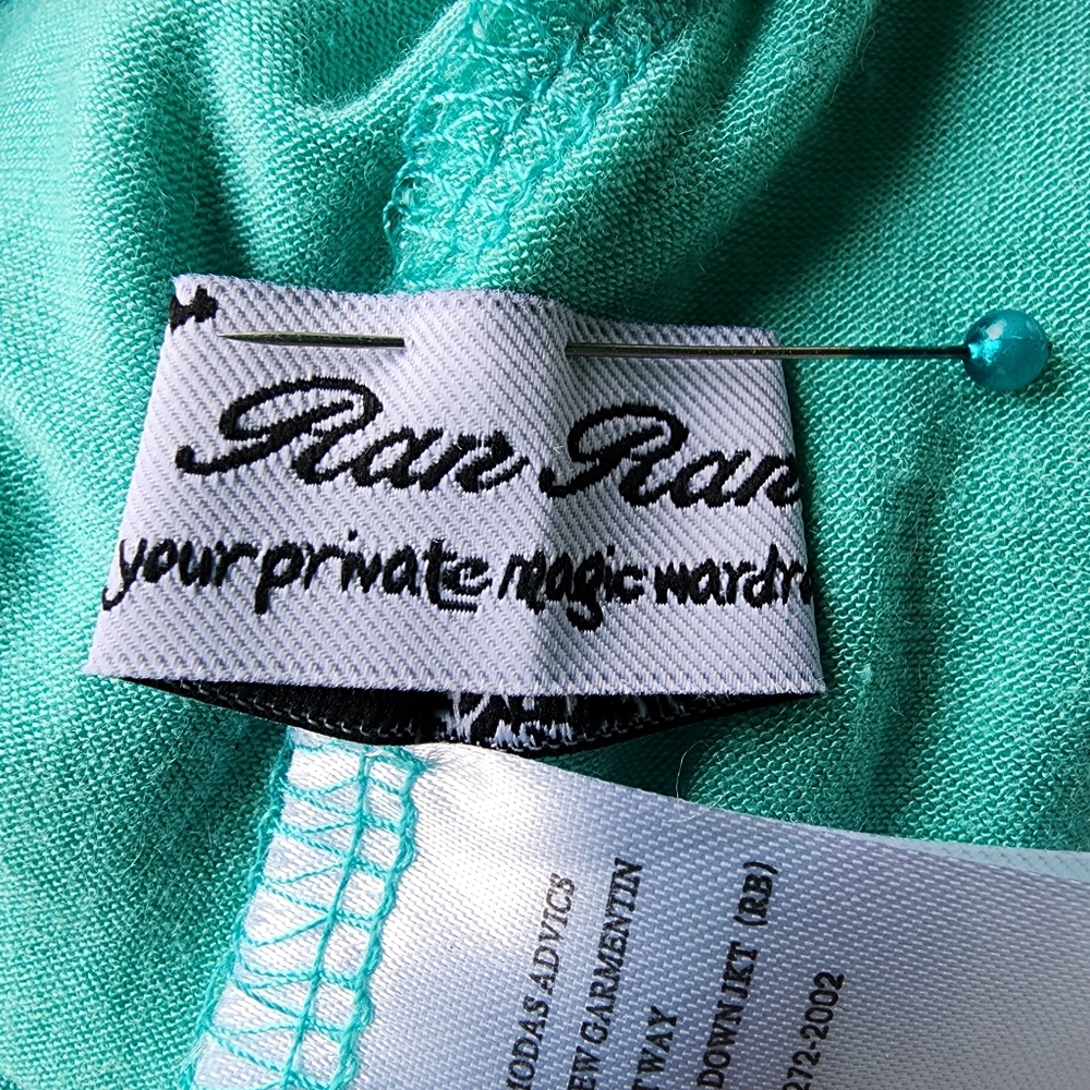 EUC  100% SILK TURQUOISE MAXI DRESS WITH JEWEL EMBELLISHMENTS - SIZE SMALL - Picture 8 of 10